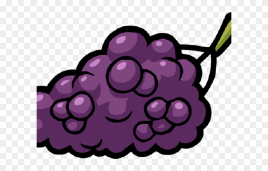 Grapes Clipart Fruit Individual - Png Download