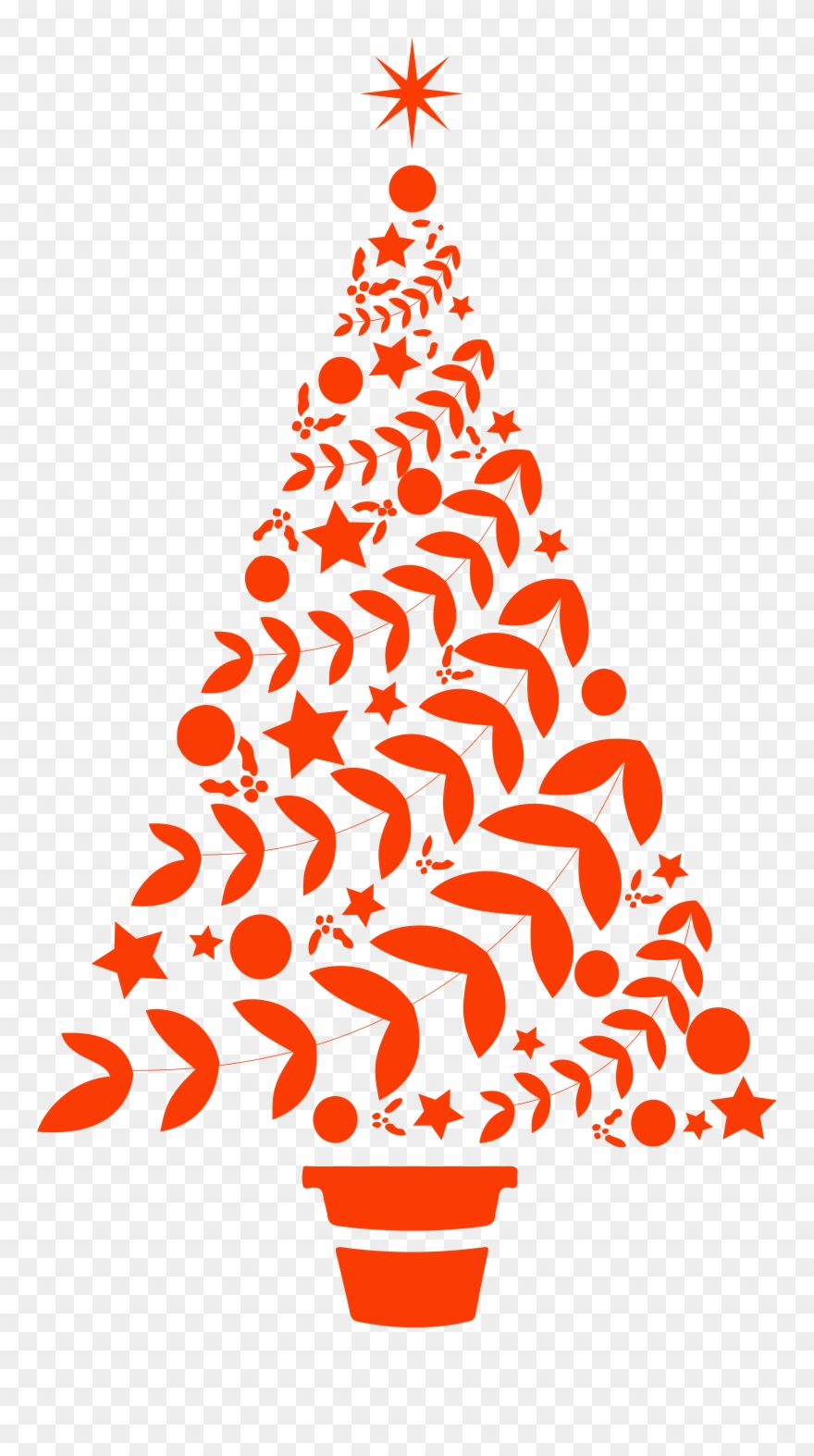 Beautiful Christmas Tree Vinyl Decal Sticker Clipart