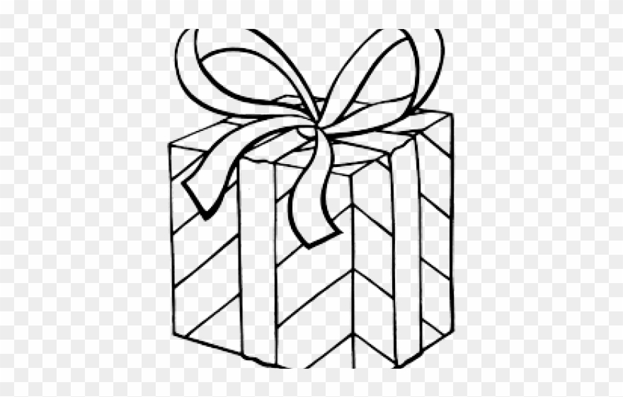Birthday Present Clipart Outline - Png Download