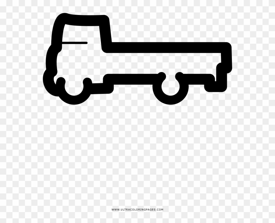 Flatbed Truck Coloring Page Clipart