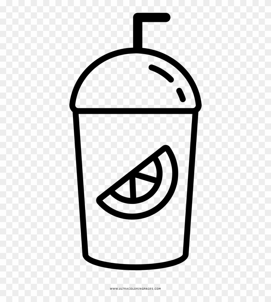 Orange Juice Coloring Page Clipart