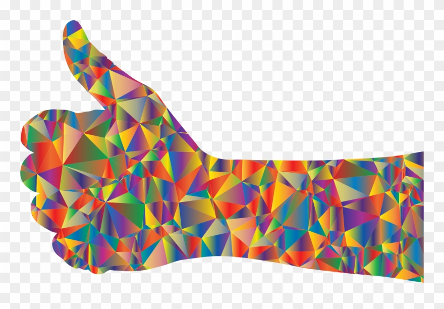 Low Poly Thumbs Up Clipart