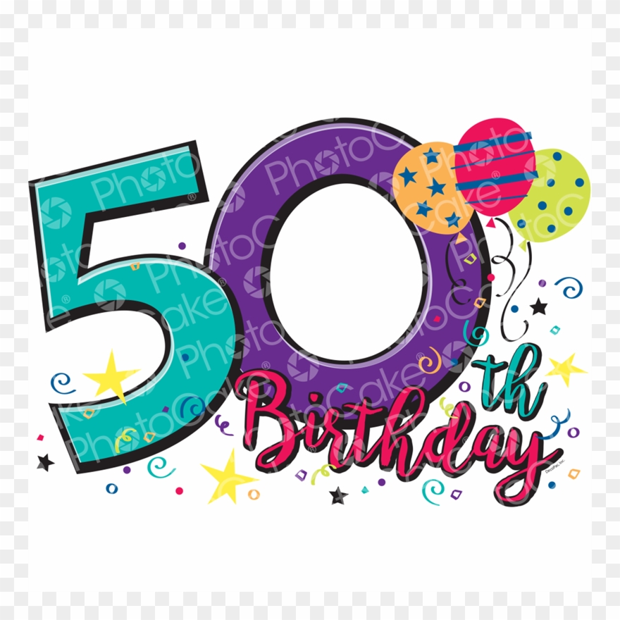 Happy 50th Birthday Clipart