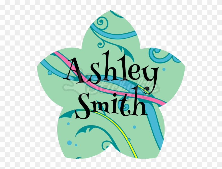 Personalized Flower Decal Clipart