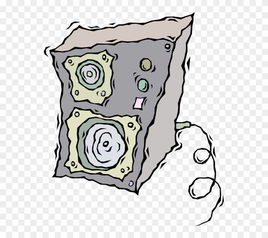 Vector Illustration Of Audio Entertainment Loudspeaker Clipart