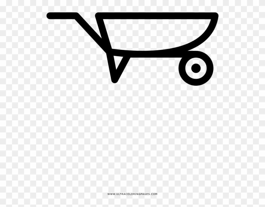 Wheel Barrow Coloring Page Clipart