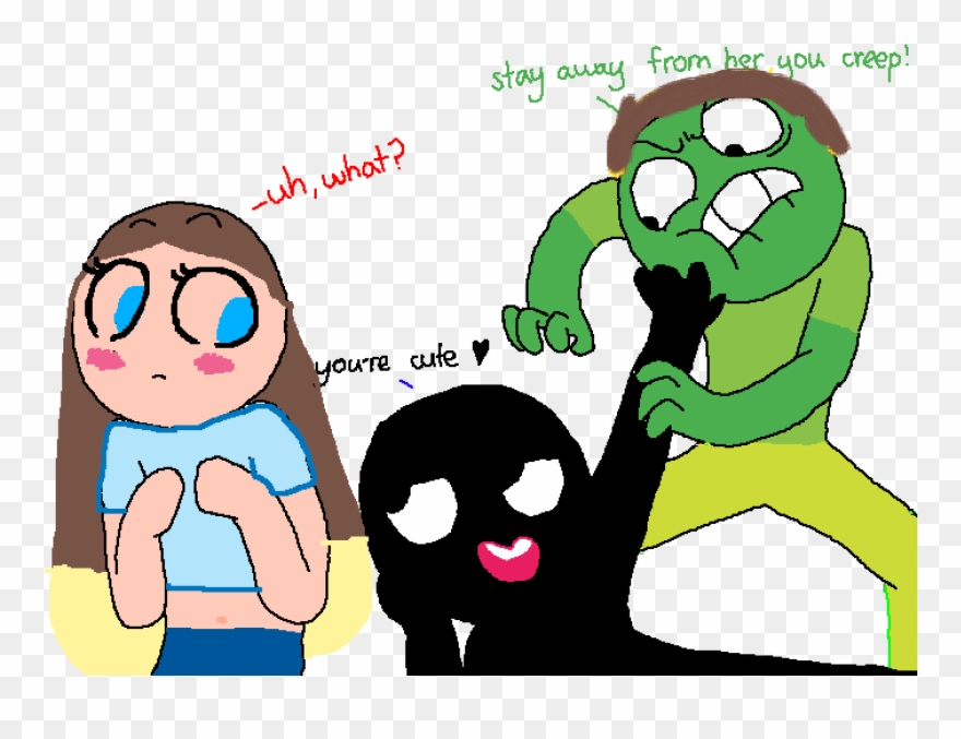 When 2 Of My Friends See A Girl Clipart