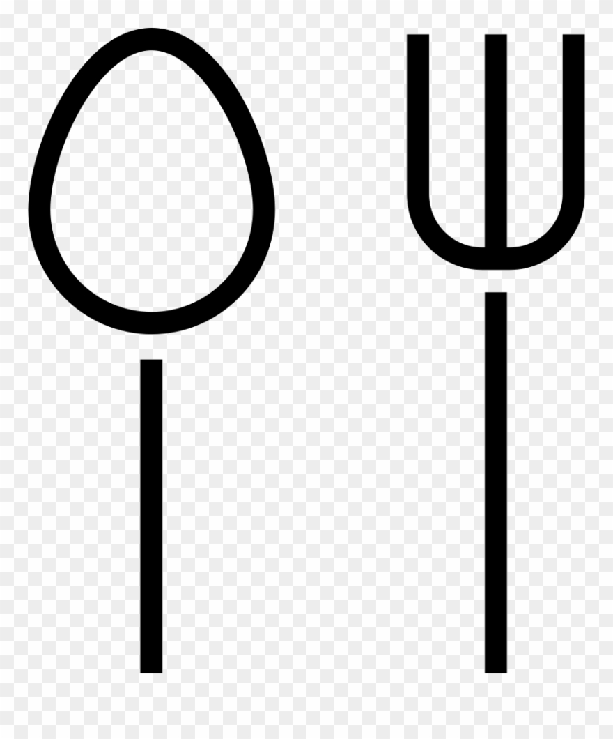 Restaurant Symbol Of A Spoon And A Fork Couple Comments Clipart