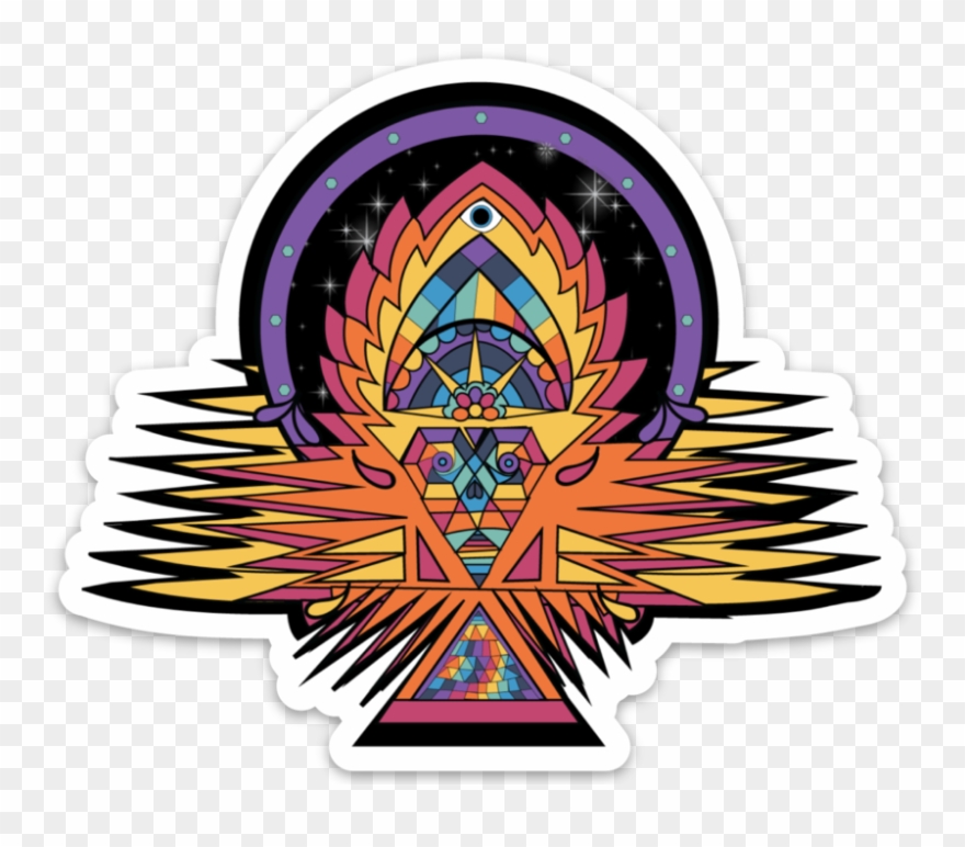 Tribal Fire Vinyl Sticker Clipart