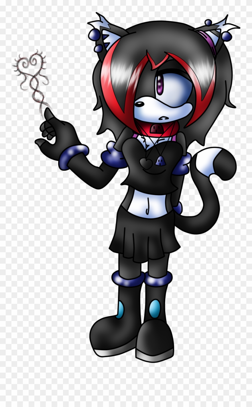Cute Emo Cat Clipart - Png Download