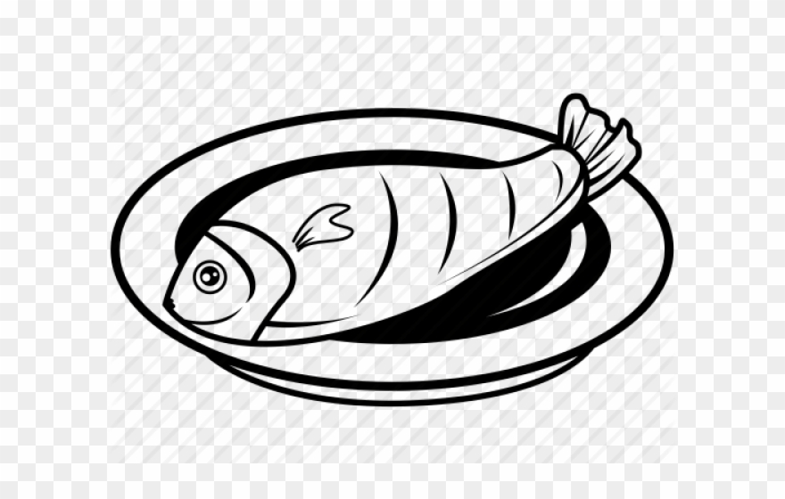 Plates Clipart Fried Fish - Png Download