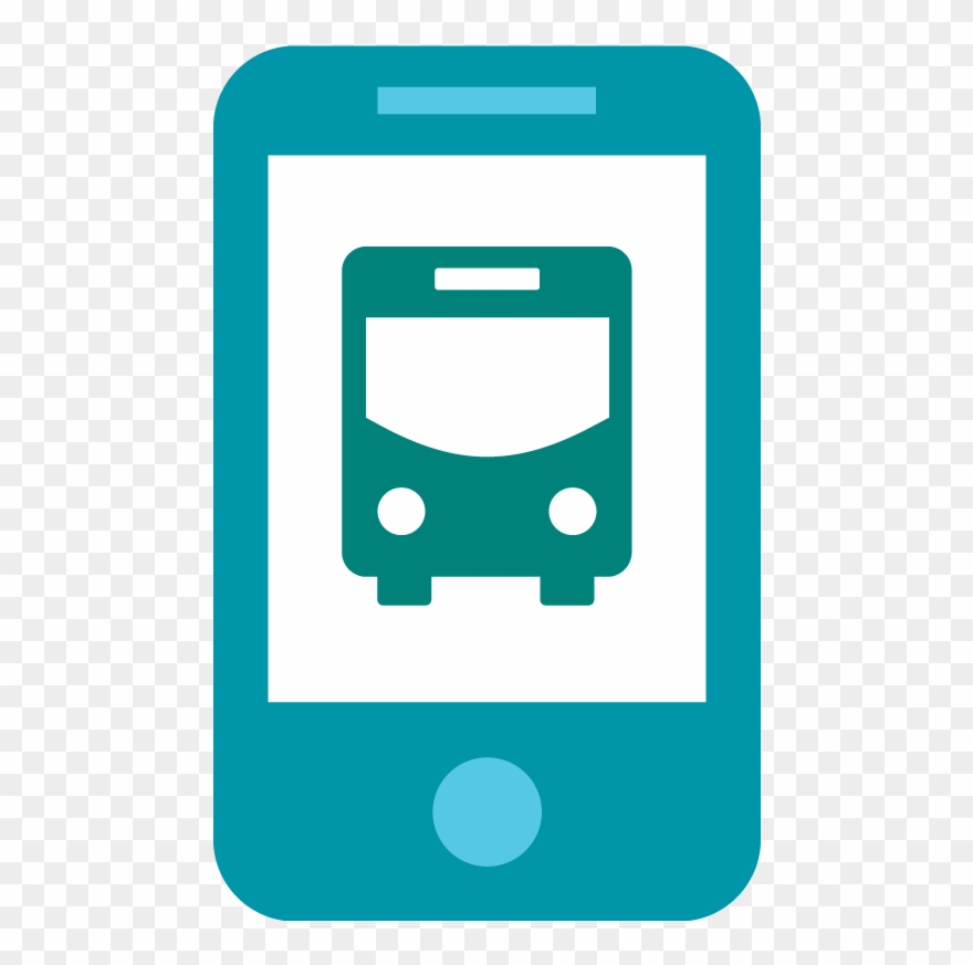 Ec Rider Bus Icon On A Mobile Phone Clipart