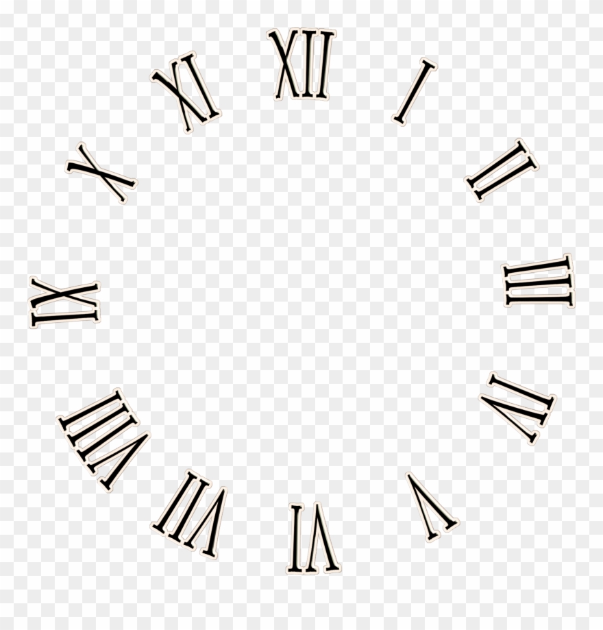 Designer Stencils Thin Roman Numeral 18 In Clipart