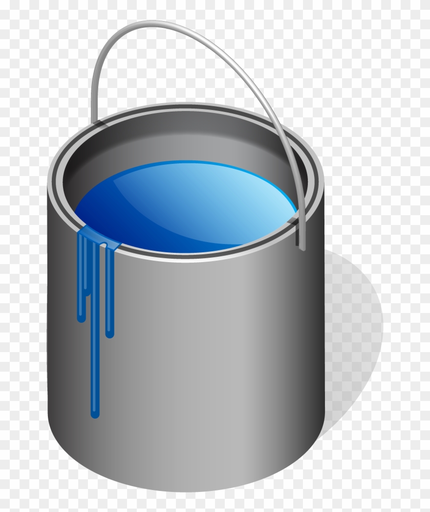 Clipart Of Paint, Tin And Blue Can - Png Download