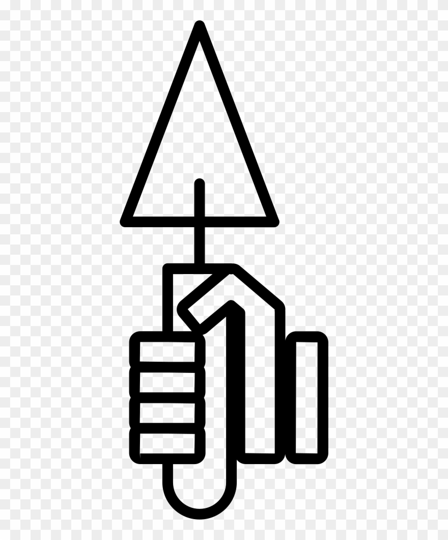 Shovel Of Triangular Shape In A Hand Comments Clipart