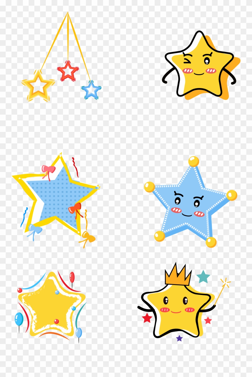 Pentagram Stars Cute Pointed Star Simple Png And Vector Clipart