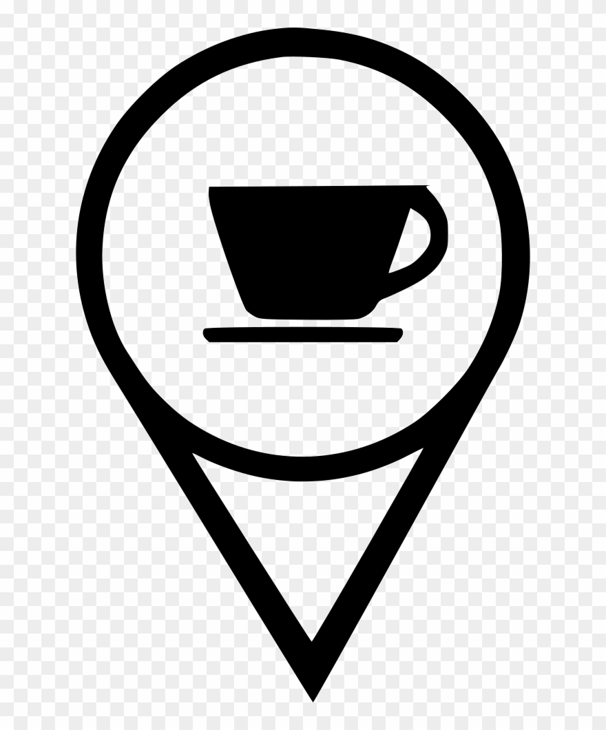 Pointer Coffee Cafe Drink Poi Map Navigation Comments Clipart