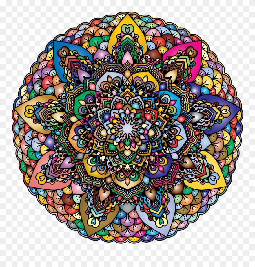 This Free Icons Png Design Of Prismatic Floral Mandala Clipart