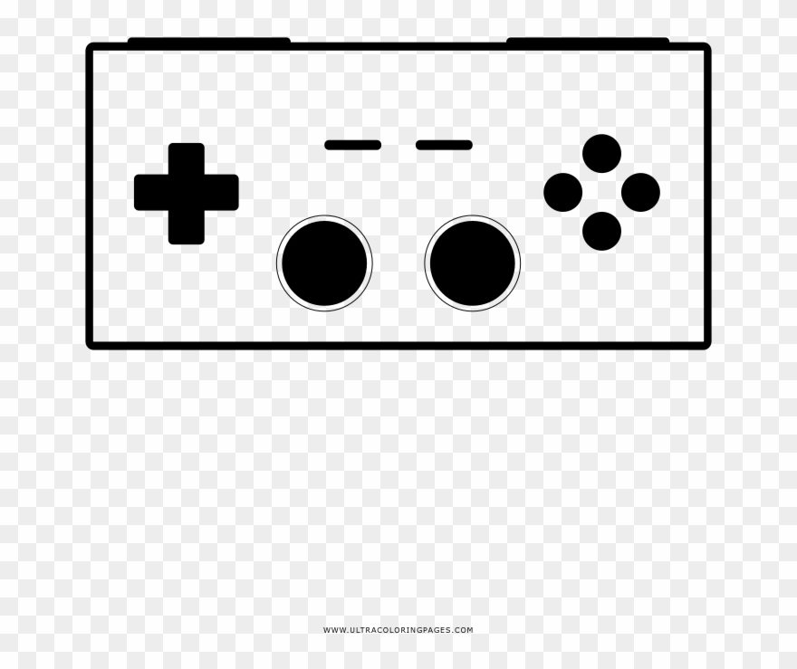 Video Game Controller Coloring Page Clipart