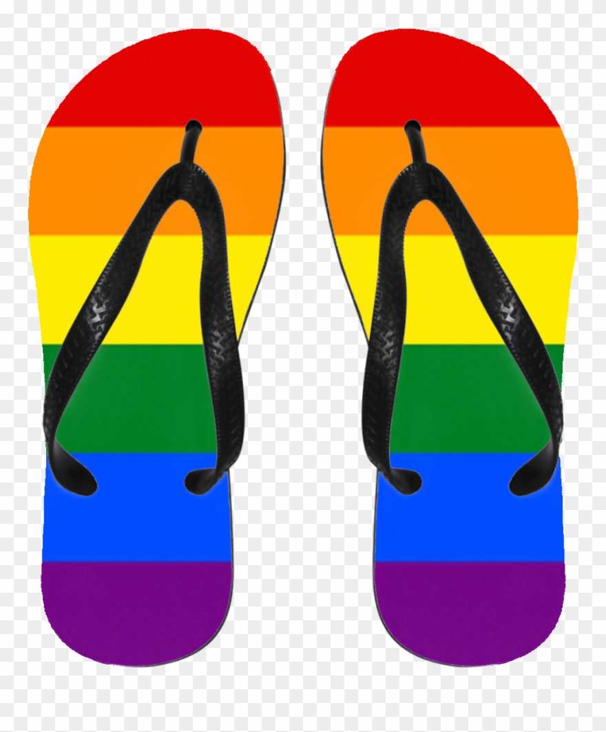 Rainbow Pride Flip Flops Clipart