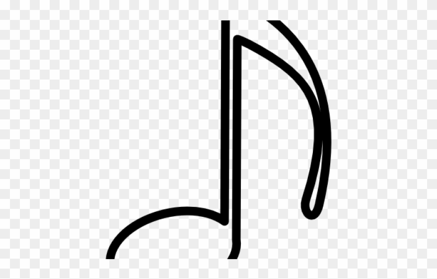Musical Notes Clipart Outline - Png Download