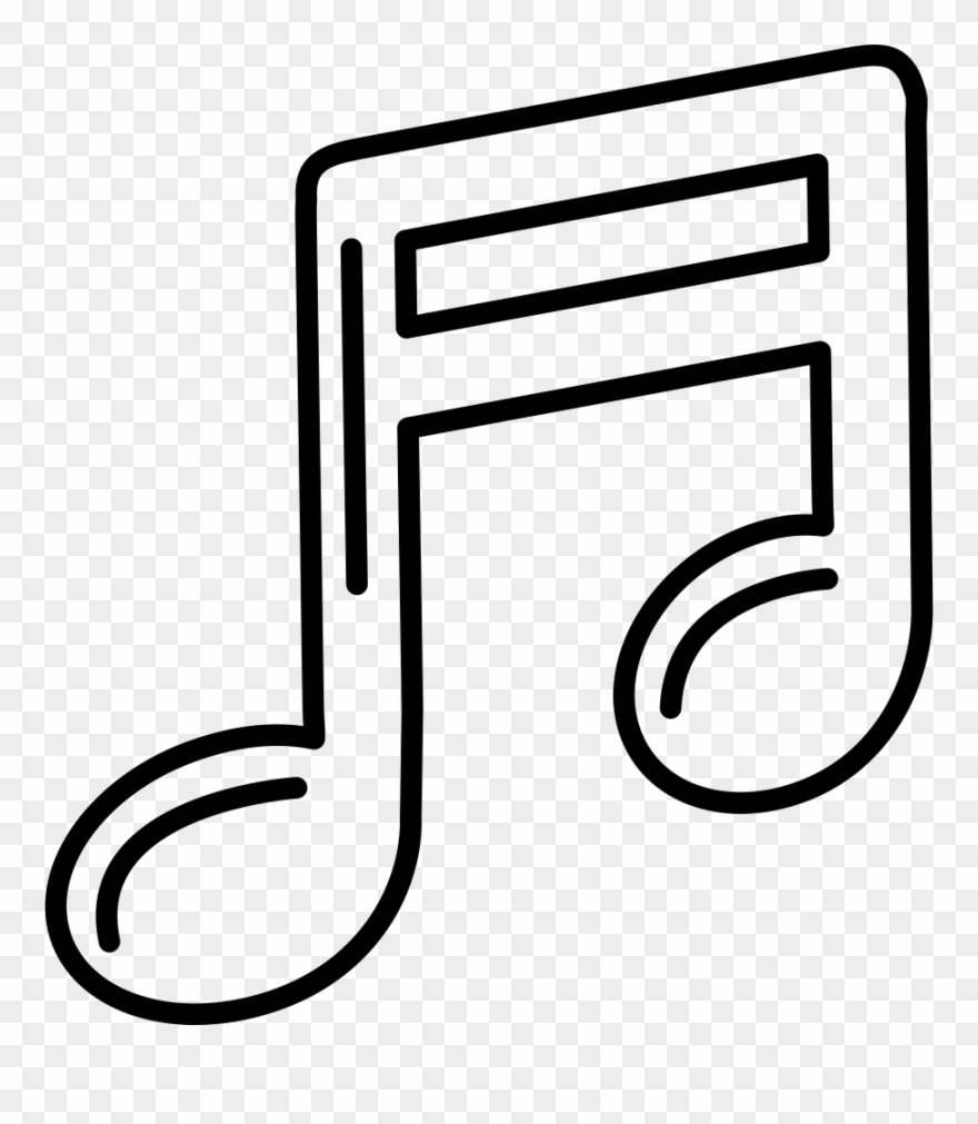 Musical Note Outline Comments Clipart