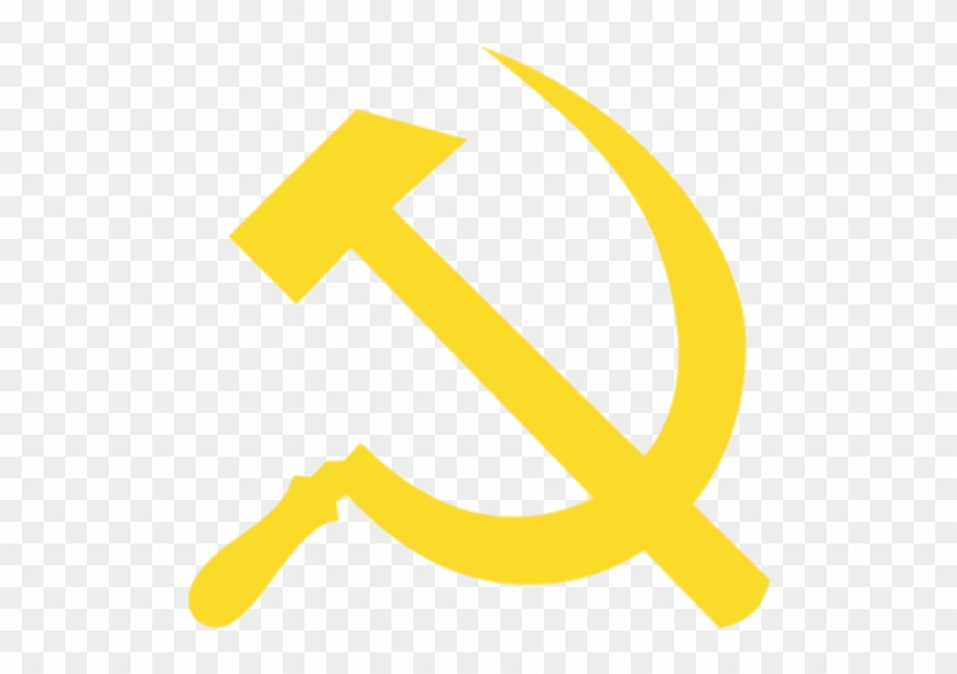 Yellow Hammer And Sickle Clipart