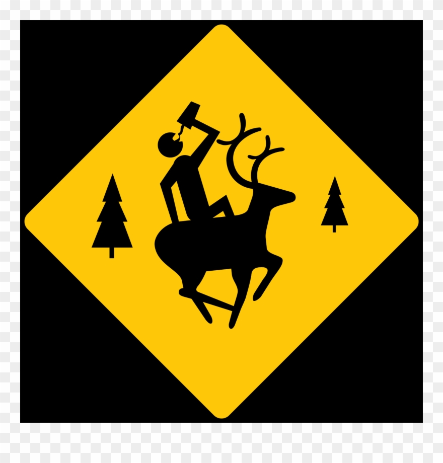 Deer Crossing Clipart