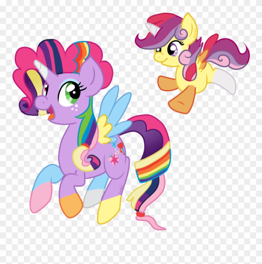 Every One Of The Mane 6 Have A Kid Sidekick Except Clipart