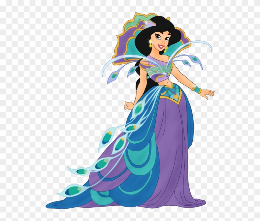 Princess Jasmine The Peacock Princess Clipart