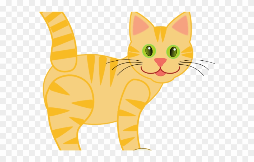 Tabby Cat Clipart Yellow Color - Png Download
