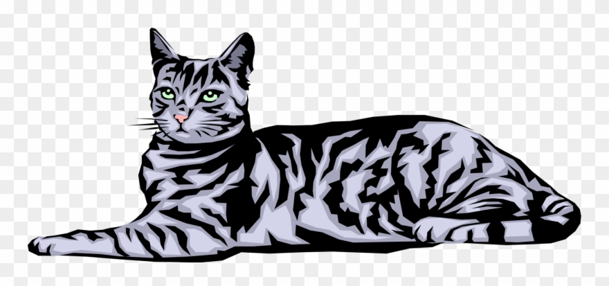 Vector Illustration Of Housecat Small Domesticated Clipart