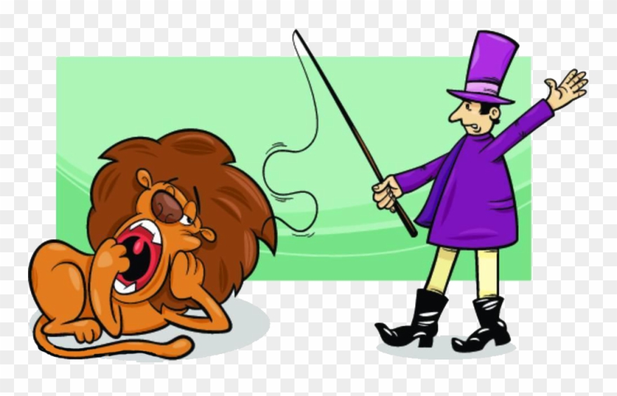 Lion Taming Circus Illustration Clipart