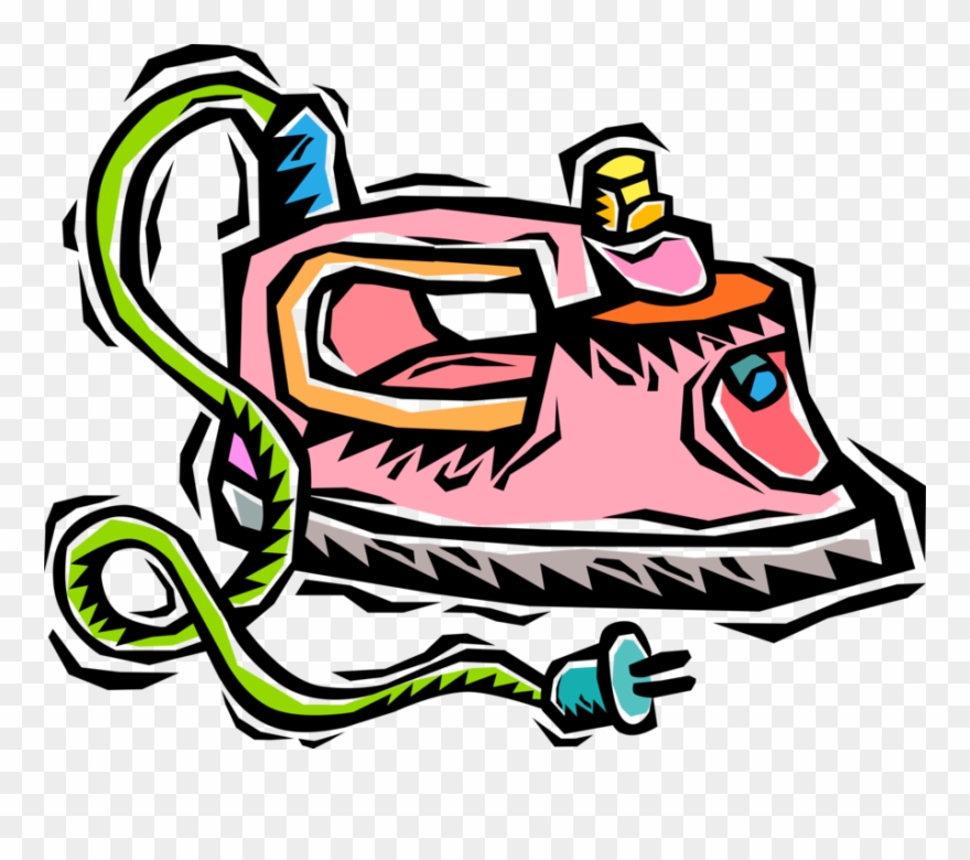 Vector Illustration Of Small Appliance Electric Clothes Clipart