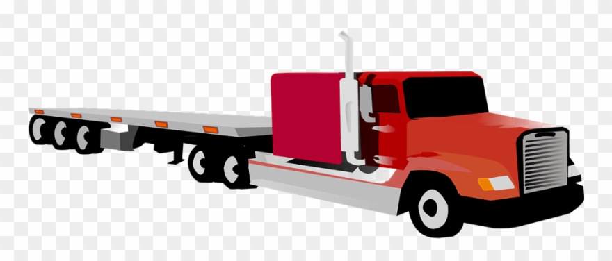 Flat Bed Truck Clip Art - Png Download
