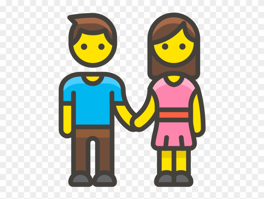 Man And Woman Holding Hands Emoji Clipart