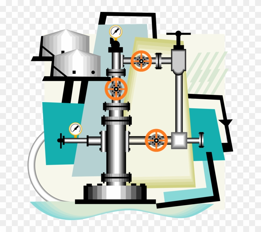 Vector Illustration Of Petroleum Energy Industry With Clipart