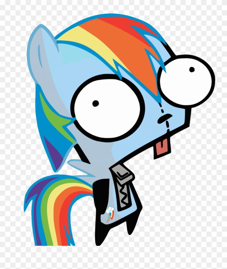 Gir, Invader Zim, Rainbow Dash, Safe Clipart