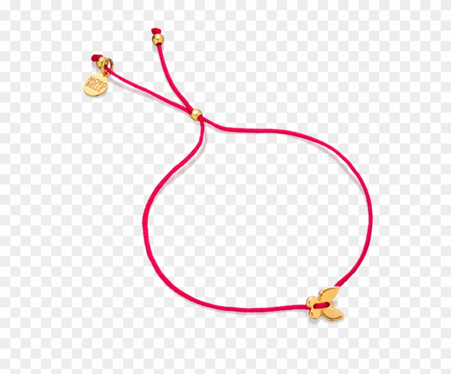 Red Thread Bracelet With Butterfly Clipart