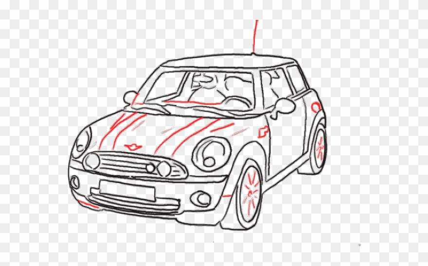 Mini Cooper Clipart Convertible - Png Download