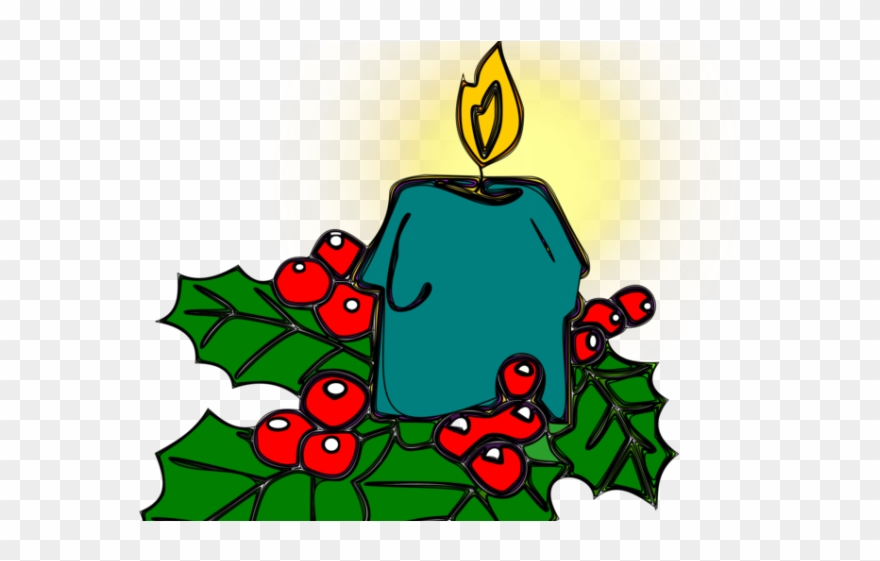 Candle Clipart Holly - Png Download