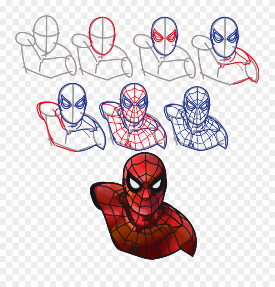 Large Size Of How To Draw Chibi Spiderman Step By The Clipart