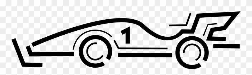 Vector Illustration Of Motor Race Car Automobile Motor Clipart