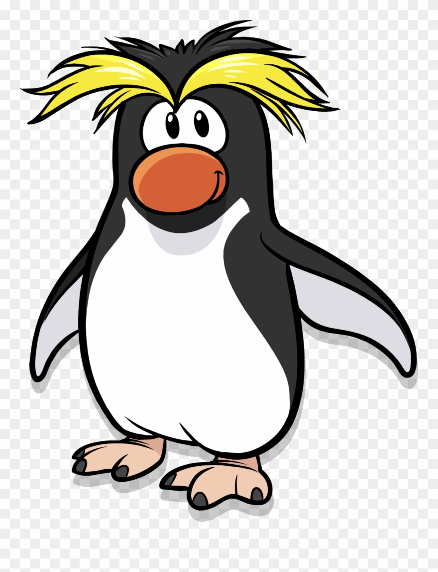 Rockhopper Penguin Clipart Black And White - Png Download