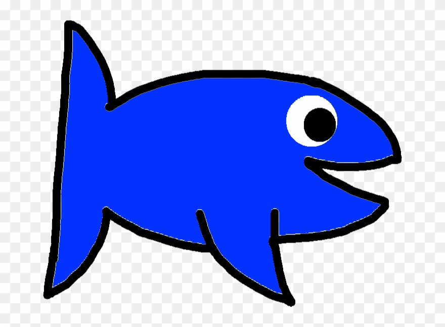 Red/blue Fish - Blue Clipart