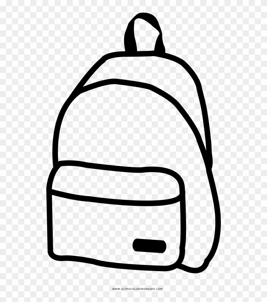 Backpack Coloring Page Clipart