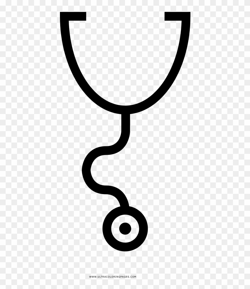 Stethoscope Coloring Page Clipart
