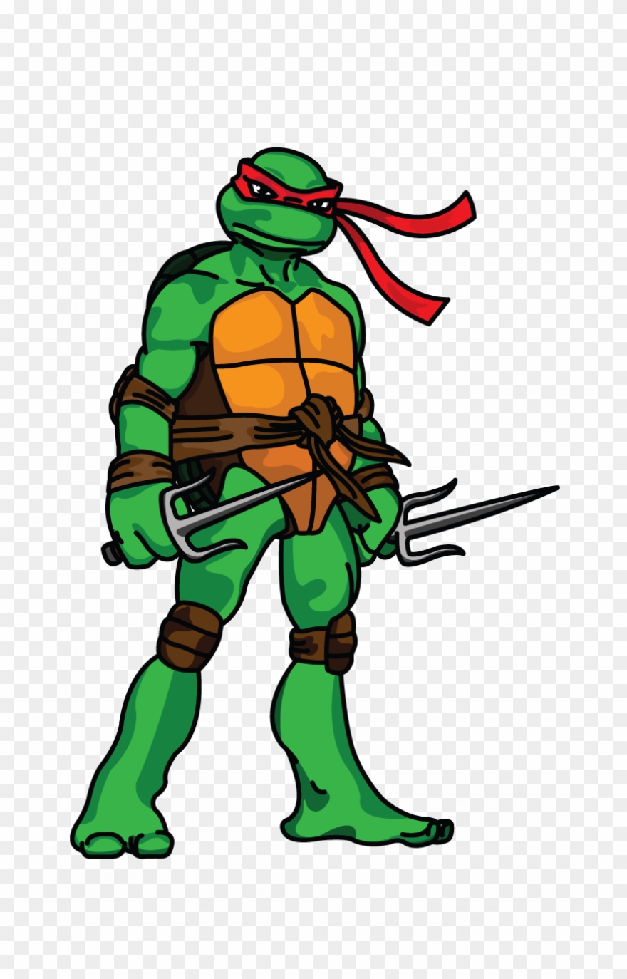 How To Draw Leonardo Ninja Turtle Step By Step Clipart