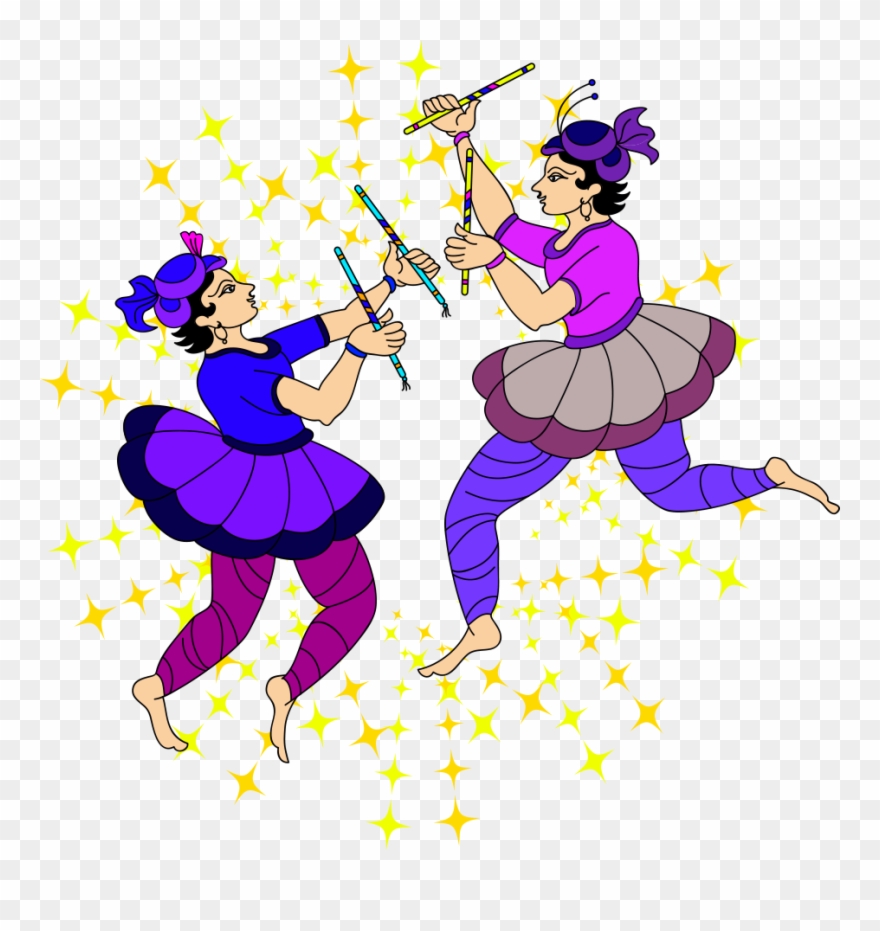 Tattoo Vector Art Dance Royalty-free Indian Garba Clipart - Png Download