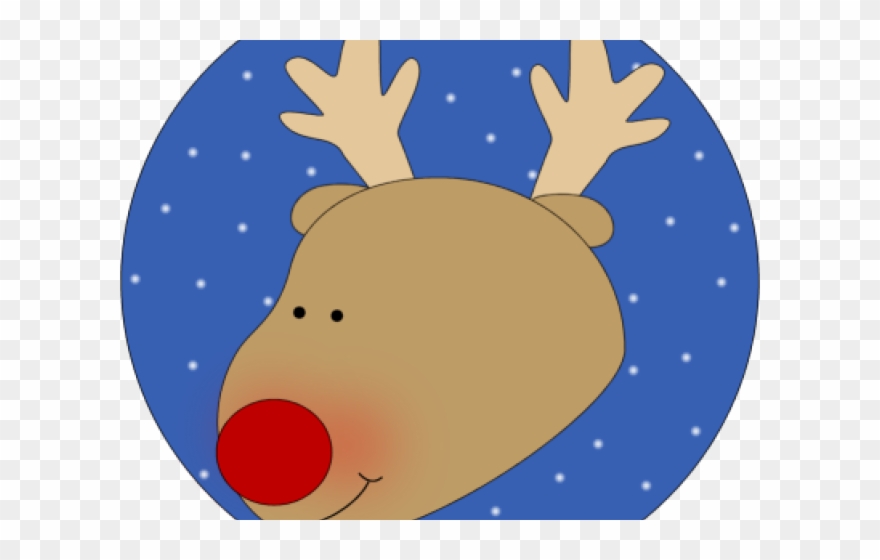 Reindeer Clipart Round - Png Download